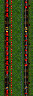 Tilelengths 5 (left) and 4 (right) on diagonal track