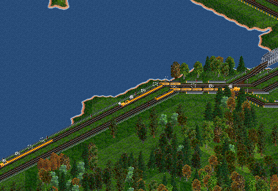 A train track at the coastline